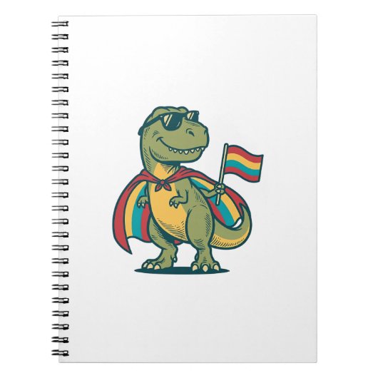 Süßes Pride-Dinosaurier-Vektor-Shirt-Design_1 Notizblock (Vorderseite)