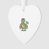 Süßes Pride-Dinosaurier-Vektor-Shirt-Design_1 Ornament (Vorderseite)