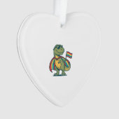 Süßes Pride-Dinosaurier-Vektor-Shirt-Design_1 Ornament (Vorderseite)
