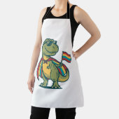 Süßes Pride-Dinosaurier-Vektor-Shirt-Design_1 Schürze (InSitu)