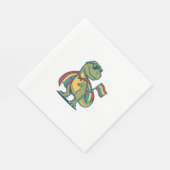 Süßes Pride-Dinosaurier-Vektor-Shirt-Design_1 Serviette (Ecke)