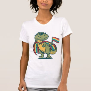 Süßes Pride-Dinosaurier-Vektor-Shirt-Design_1 T-Shirt
