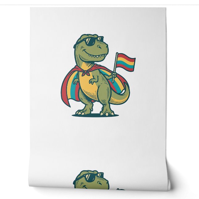 Süßes Pride-Dinosaurier-Vektor-Shirt-Design_1 Tapete (Abrollen)