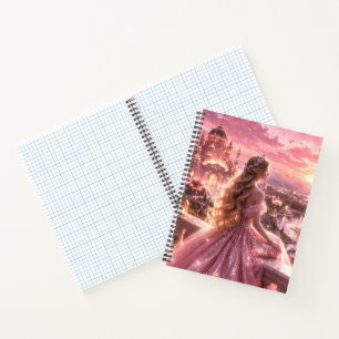 Süßes Prinzessinnen-Millimeterpapier-Notizbuch Notizblock