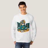Süßes Programmierer-Einhorn-Coding-Laptop-Sticker T-Shirt (Vorne ganz)