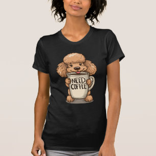 Süßes Pudel Kaffee Liebhaber T-Shirt