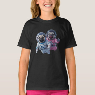 Süßes Pug-Astronauten-Kinder-T-Shirt T-Shirt