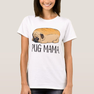 Süßes Pug-Mama-Geschenk Cartoon-Hunde-Liebhaberin T-Shirt