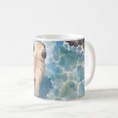 Süßes Pug-Wasserfarbenporträt Kaffeetasse (VorderseiteRechts)