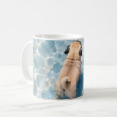 Süßes Pug-Wasserfarbenporträt Kaffeetasse (Vorderseite Links)