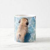 Süßes Pug-Wasserfarbenporträt Kaffeetasse (Mittel)