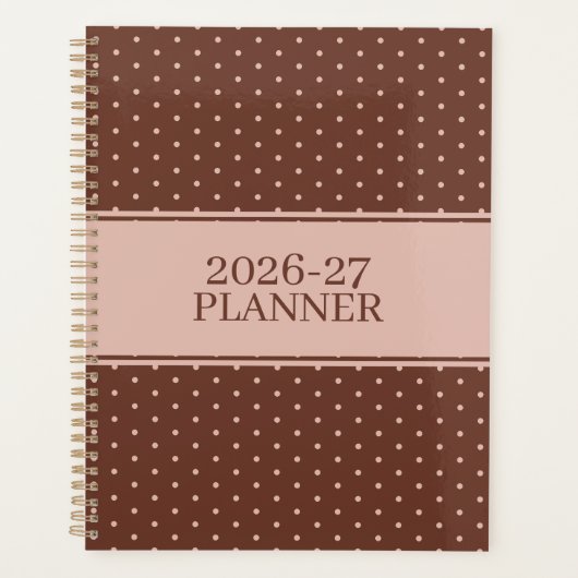 Süßes Punkte-Muster Planer (Vorderseite)