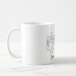 Süßes Puzzle-Paar "Du vervollständigst mich" zum V Kaffeetasse