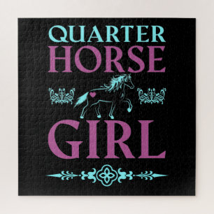 Süßes Quarter Horse Mädchen Puzzle