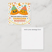 Süßes Ramadan Mubarak Mitteilungskarte (Vorne/Hinten)