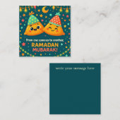 Süßes Ramadan Mubarak  Mitteilungskarte (Vorne/Hinten)