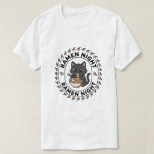Süßes Ramen-Katze Ramen Nacht Japanisches Essen Lo T-Shirt