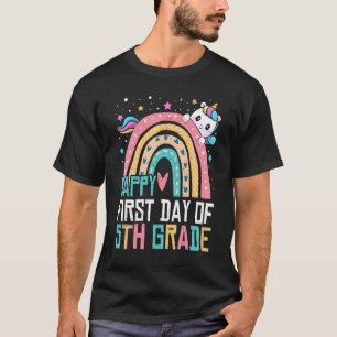 Süßes Regenbogen Einhorn Erster Tag der fünften Kl T-Shirt