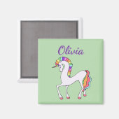 Süßes Regenbogen-Einhorn Magnet (Vorderseite/Rückseite)
