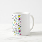süßes Regenbogen-Einhorn-Muster Kaffeetasse (VorderseiteRechts)