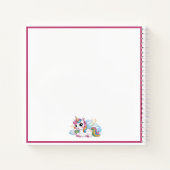 Süßes Regenbogen Einhorn Notizblock (Rückseite)