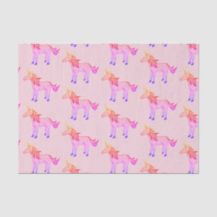 Süßes Regenbogen-Einhorn Rosa Muster Kinder Seidenpapier