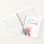 Süßes Regenbogen-Glitter-Splatter-Journal-Notizbuc Notizblock (Innenseite)