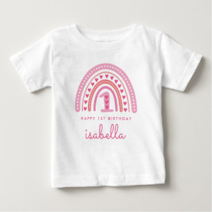 Süßes Regenbogen-Shirt für das 1. Geburtstagsmädch Baby T-shirt