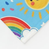 Süßes Regenbogen-Weltraum-Nahtloses Muster Fleecedecke (Ecke)
