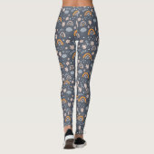 Süßes Regenbogen-Wolken-Blumenmuster Leggings (Rückseite)