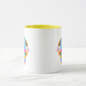 Süßes Regenbogenmonster Glücklicher Charakter Tasse (Zentrum)