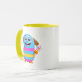 Süßes Regenbogenmonster Glücklicher Charakter Tasse (Vorderseite Links)