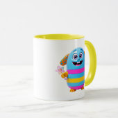 Süßes Regenbogenmonster Glücklicher Charakter Tasse (VorderseiteRechts)