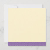 Süßes Regenschirm-Baby-Duschen-lila Gelb laden ein Einladung (Rückseite)