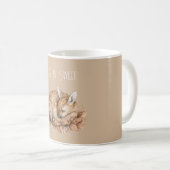 Süßes Reh Creme Kaffeetasse (VorderseiteRechts)