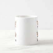 Süßes Reh liest ein Buch Custom Kaffeetasse (Mittel)