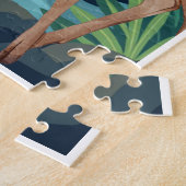 Süßes Reh und Wasserfall Wald Kinderpuzzle Puzzle (Seite)