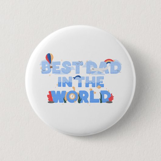 Süßes Reise-Themen-Vater Button (Vorderseite)