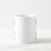 Süßes Rentier liest ein Buch Custom Kaffeetasse (Mittel)