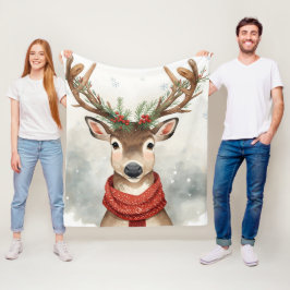Süßes Rentier-Weihnachtsdecke für warmen Winter Fleecedecke