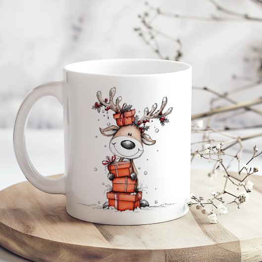 Süßes Rentier-Weihnachtstasse – Oh Hirsch! Kaffeetasse
