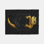 Süßes Reptil Echse Leopard Gecko Tasche Männer Fra Fleecedecke (Vorderseite (Horizontal))