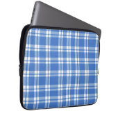 Süßes Retro-Blau-Gingham-Karo-Muster Laptopschutzhülle (Vorne Rechts)
