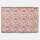 Süßes Retro-Blumenmuster Decke (Vorderseite)