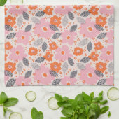Süßes Retro-Blumenmuster Geschirrtuch (Gefaltet)