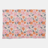 Süßes Retro-Blumenmuster Geschirrtuch (Horizontal)