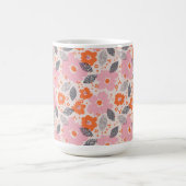 Süßes Retro-Blumenmuster Kaffeetasse (Mittel)