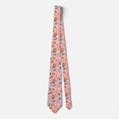 Süßes Retro-Blumenmuster Krawatte (Vorderseite)