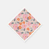 Süßes Retro-Blumenmuster Serviette (Ecke)
