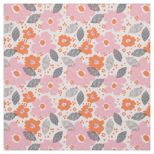 Süßes Retro-Blumenmuster Stoff (Muster)